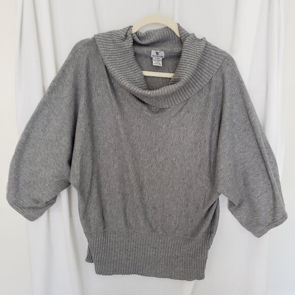 Worthington Tops - Woman Worthington Gray 3/4 Wing Sleeve Cowl Neck Blouse Size XL